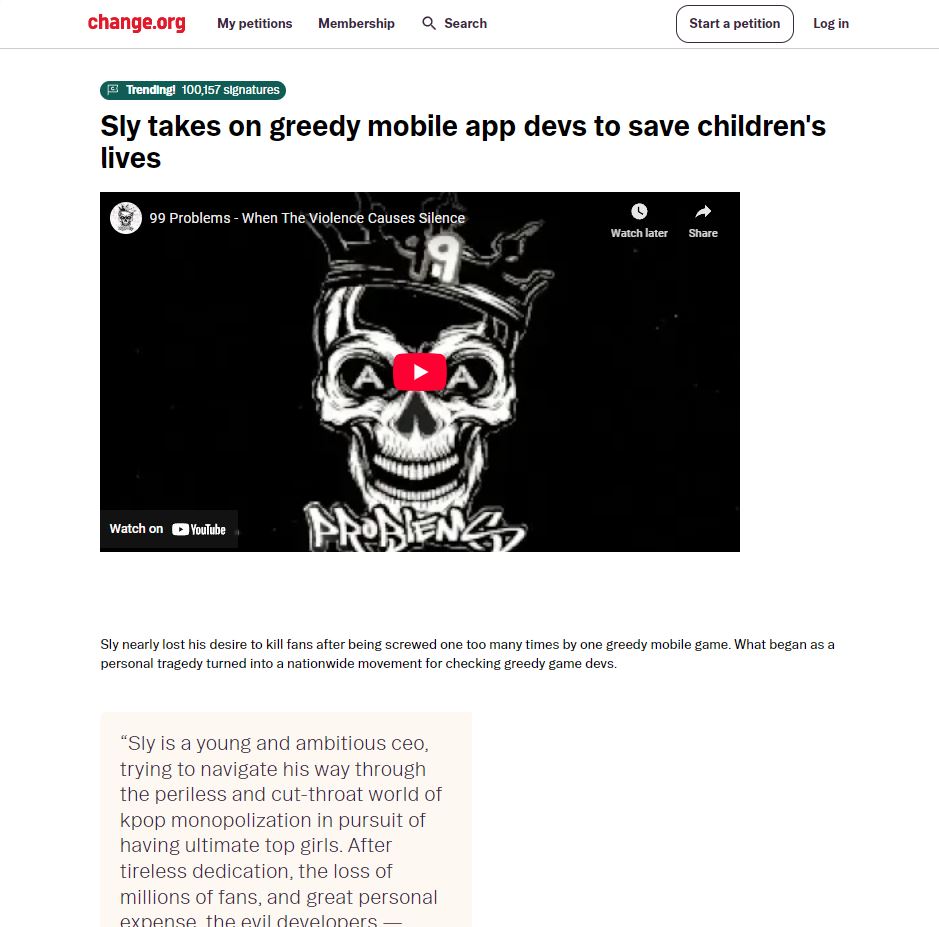 Change.org Petition